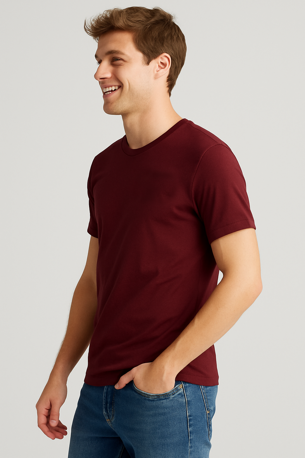 Camiseta Para Hombre Aero Guys SS Tees Raspberry Red 4240