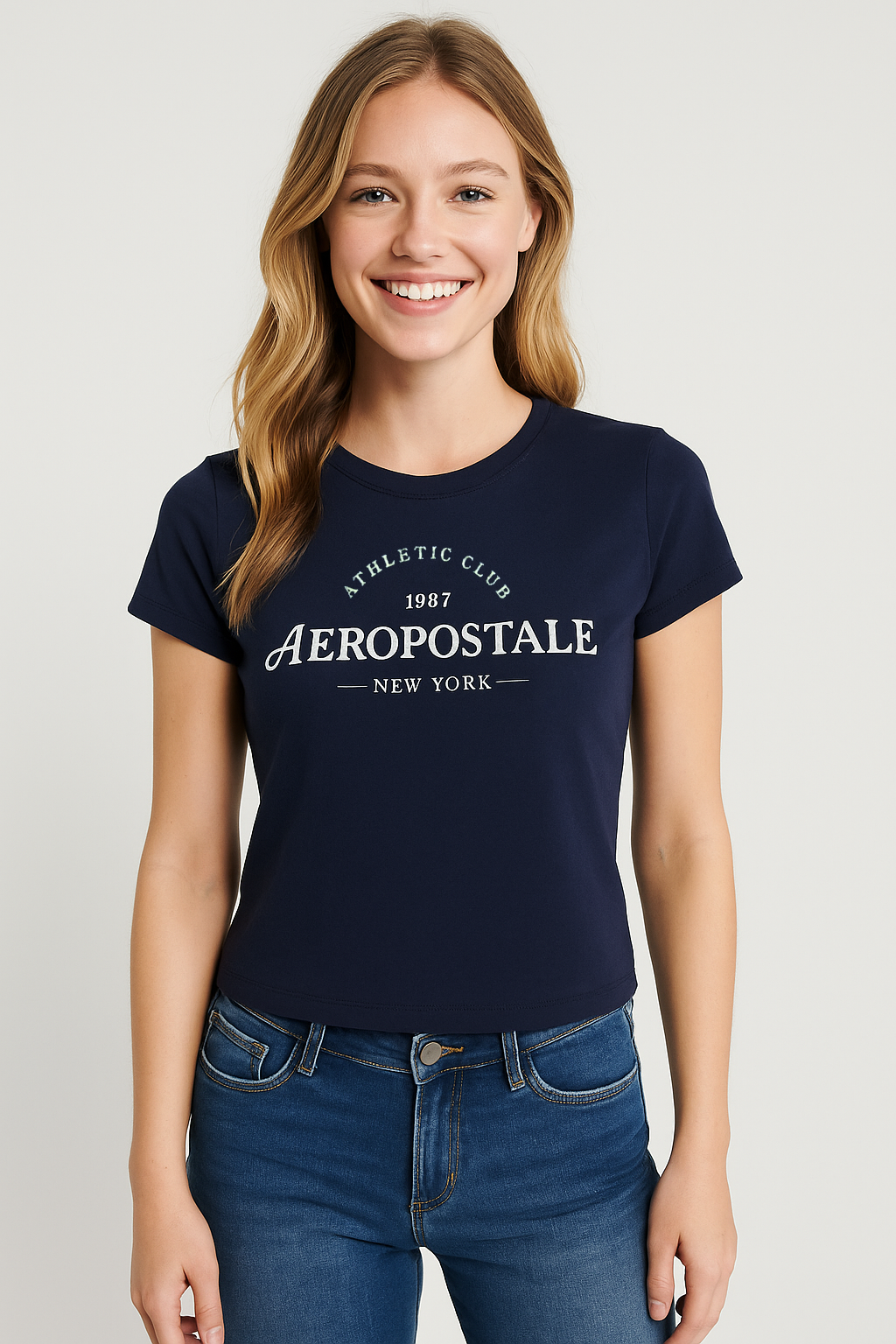 Camiseta Para Mujer Aero Graphic Level 1 Cadet Navy 7065