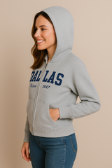 Buzo Para Mujer Aero Girls Fleece Zip Front Light Heather Grey 3763