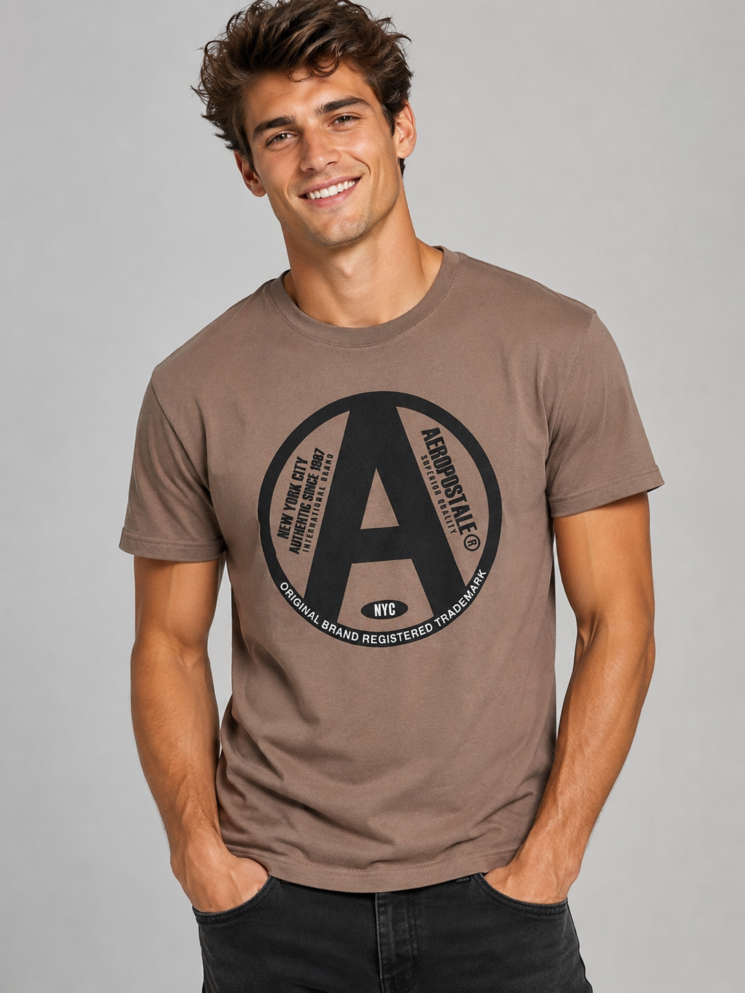 Camiseta Para Hombre Aero Level 1 Graphic Tees Hot Chocolate 6339