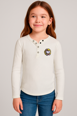 Camiseta de manga larga Kids Aero G LS Graphic Henley Tofu PEANUTS209