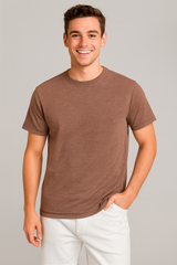 Camiseta Para Hombre Aero BC SS Knits Mocha Mousse 4225