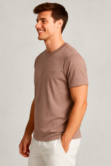 Camiseta Para Hombre Aero BC SS Knits Mocha Mousse 4225