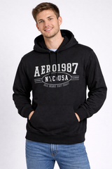 Buzo Para Hombre Aero Guys Popover Hoodies Dark Black 9149