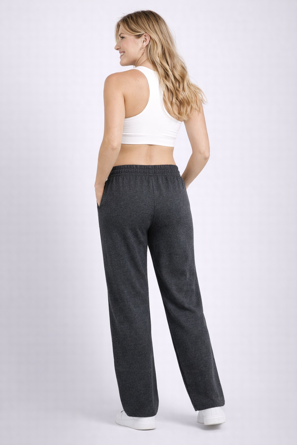 Jogger Para Mujer Aero Girls Knit Pants Charcoal Heather Grey 3692