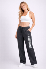 Jogger Para Mujer Aero Girls Knit Pants Charcoal Heather Grey 3692