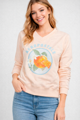 Buzo Para Mujer Aero Girls Fleece Crew Pastel Yellow 2348