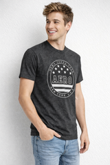 Camiseta Para Hombre Aero Level 2 Graphics Tees Charcoal Heather Grey 6140