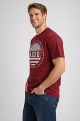 Camiseta Para Hombre Aero Level 2 Graphic Tees Pomegranate 6140