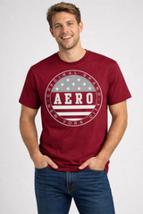 Camiseta Para Hombre Aero Level 2 Graphic Tees Pomegranate 6140