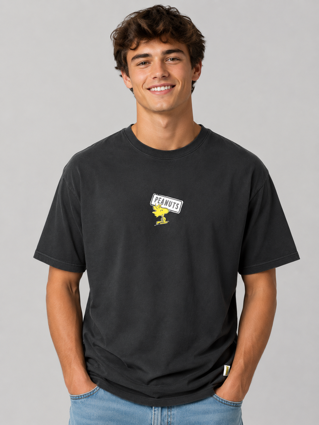 Camiseta para Hombre Peanuts Guys Fashion Graphics Smoked Pearl Relax PEANUTS345