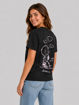 Camiseta Para Mujer Peanuts Girls Fashion Graphics Smoked Pearl PEANUTS353