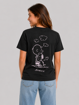 Camiseta Para Mujer Peanuts Girls Fashion Graphics Smoked Pearl PEANUTS353