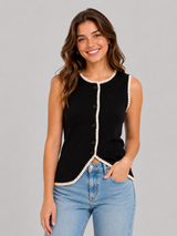 Top Para Mujer Aero Girls Vests Dark Black 3769