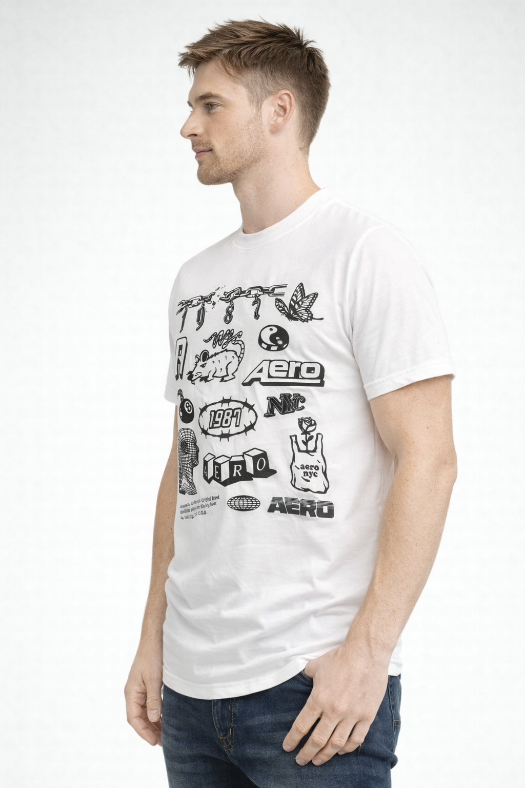 Camiseta Para Hombre Aero Level 1 Graphic Tees Birch 6265