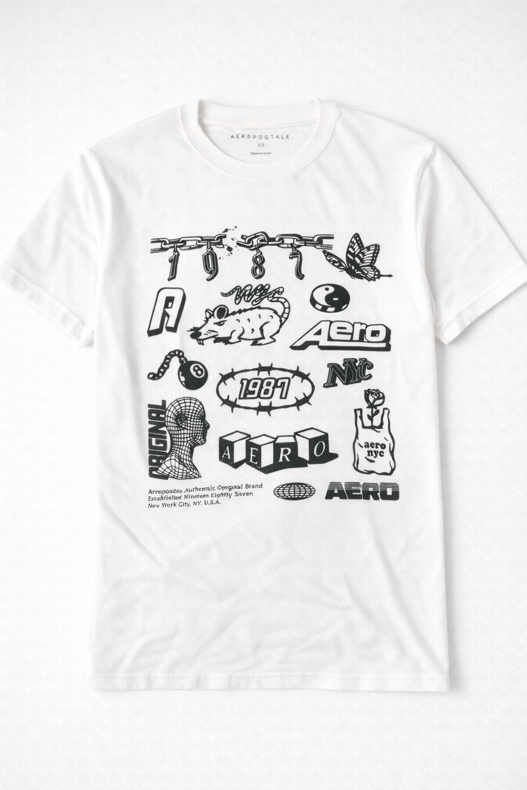 Camiseta Para Hombre Aero Level 1 Graphic Tees Birch 6265