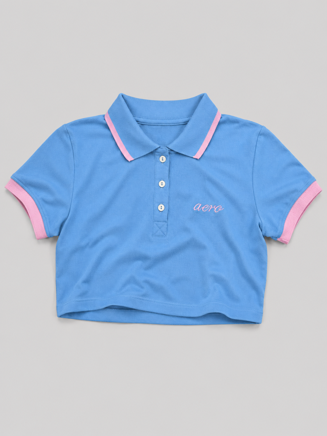 Camiseta Polo Para Mujer Aero Graphic Polo Blue Bell Crop Top 3452
