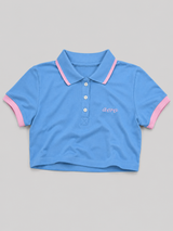 Camiseta Polo Para Mujer Aero Graphic Polo Blue Bell Crop Top 3452