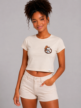 Camiseta Para Mujer Aero Fashion Bare Graphic Tofu Baby Tee PEANUTS0357