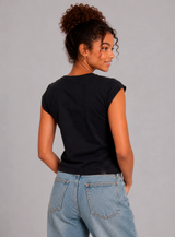 Top Para Mujer Aero Girls Fashion SS Dark Black 2436