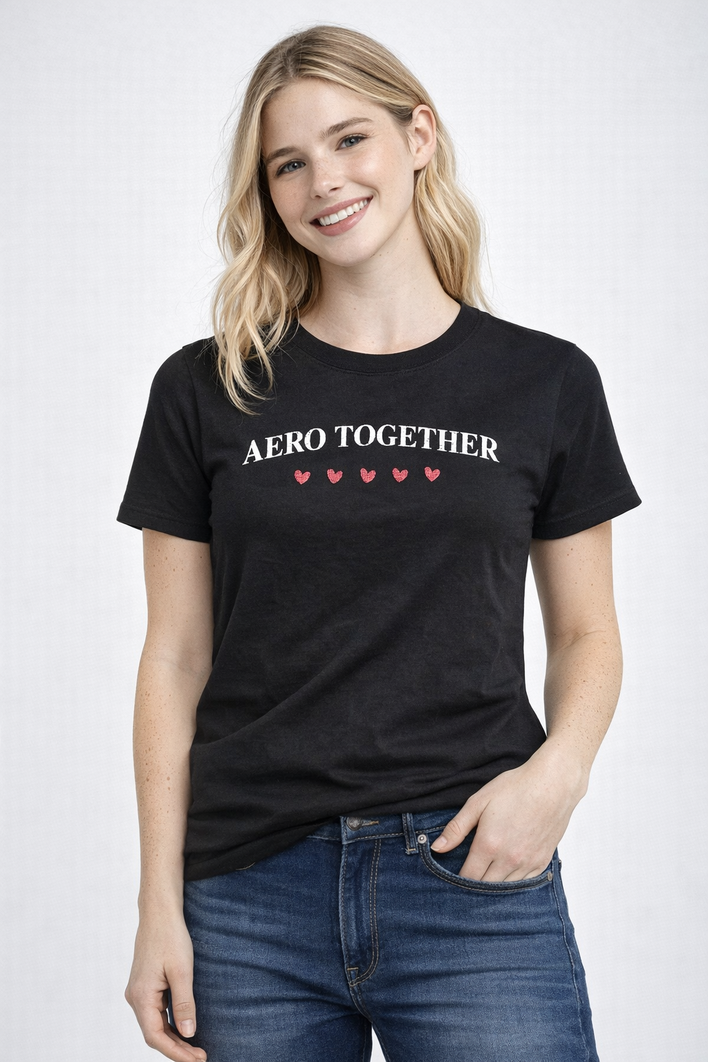 Camiseta Para Mujer Aero Girls Fashion Graphics Dark Black 1102 (COLECCIÓN LIMITADA)