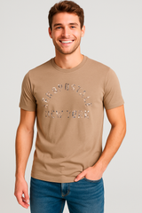 Camiseta Para Hombre Aero Level 1 Graphic Tees Irish Cream 6212