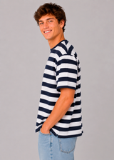 Camiseta Para Hombre Aero BC SS Knits Cadet Navy Relaxed 1699