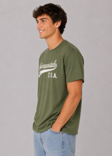 Camiseta Para Hombre Aero Level 2 Graphic Tees Olivine 6256