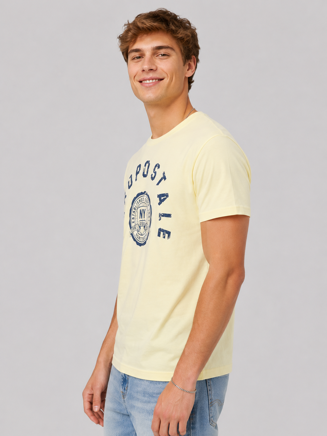 Camiseta Para Hombre Aero Level 1 Graphic Tees Yellow Mist 4619