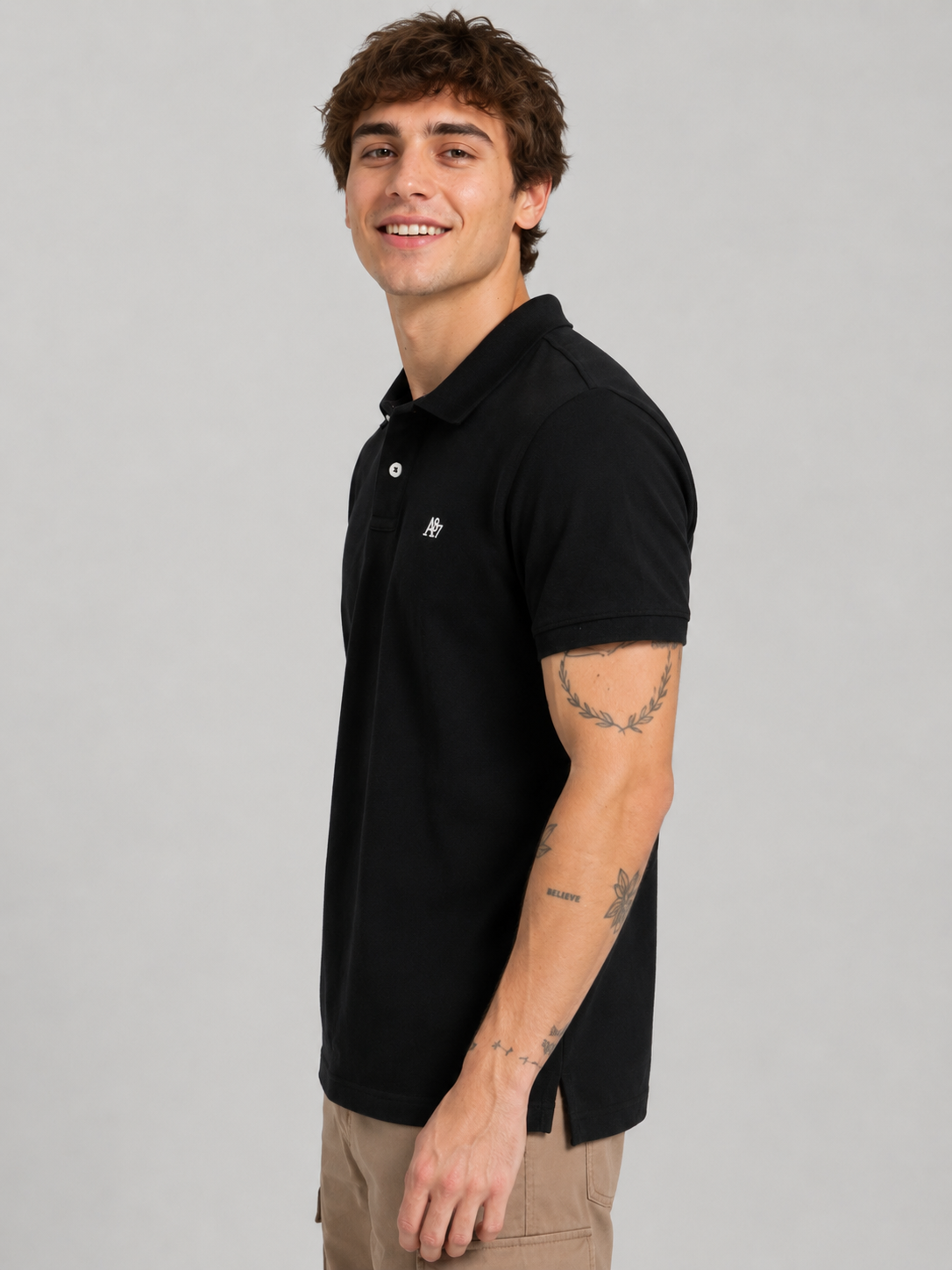 Camiseta Polo Para Hombre Guys Ss Solid Polo Aero Guys Ss Solid Polodark Black Dark Black 7907