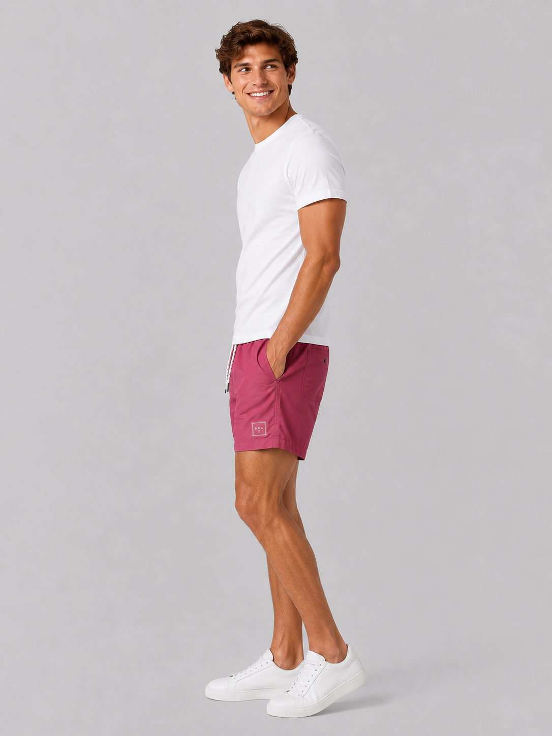 Bermuda Para Hombre Aero Guys Swim Shorts Pink 4220