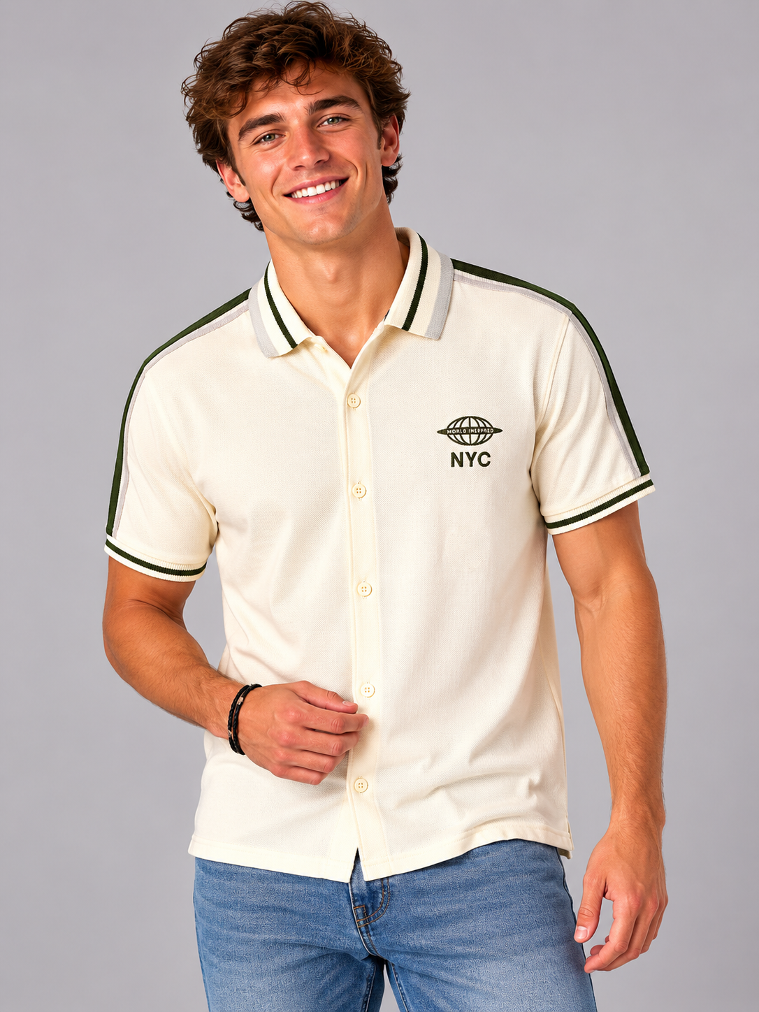 Camiseta Polo Aero Guys SS Woven Shirts Tofu 2267