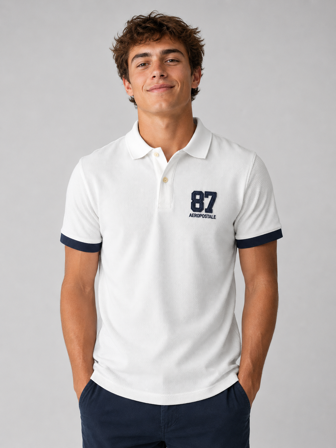 Camiseta Polo Aero Guys SS Novelty Polo Birch 2212