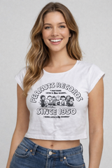 Top Para Mujer Aero Fashion Bare Graphic Bleach PEANUTS318