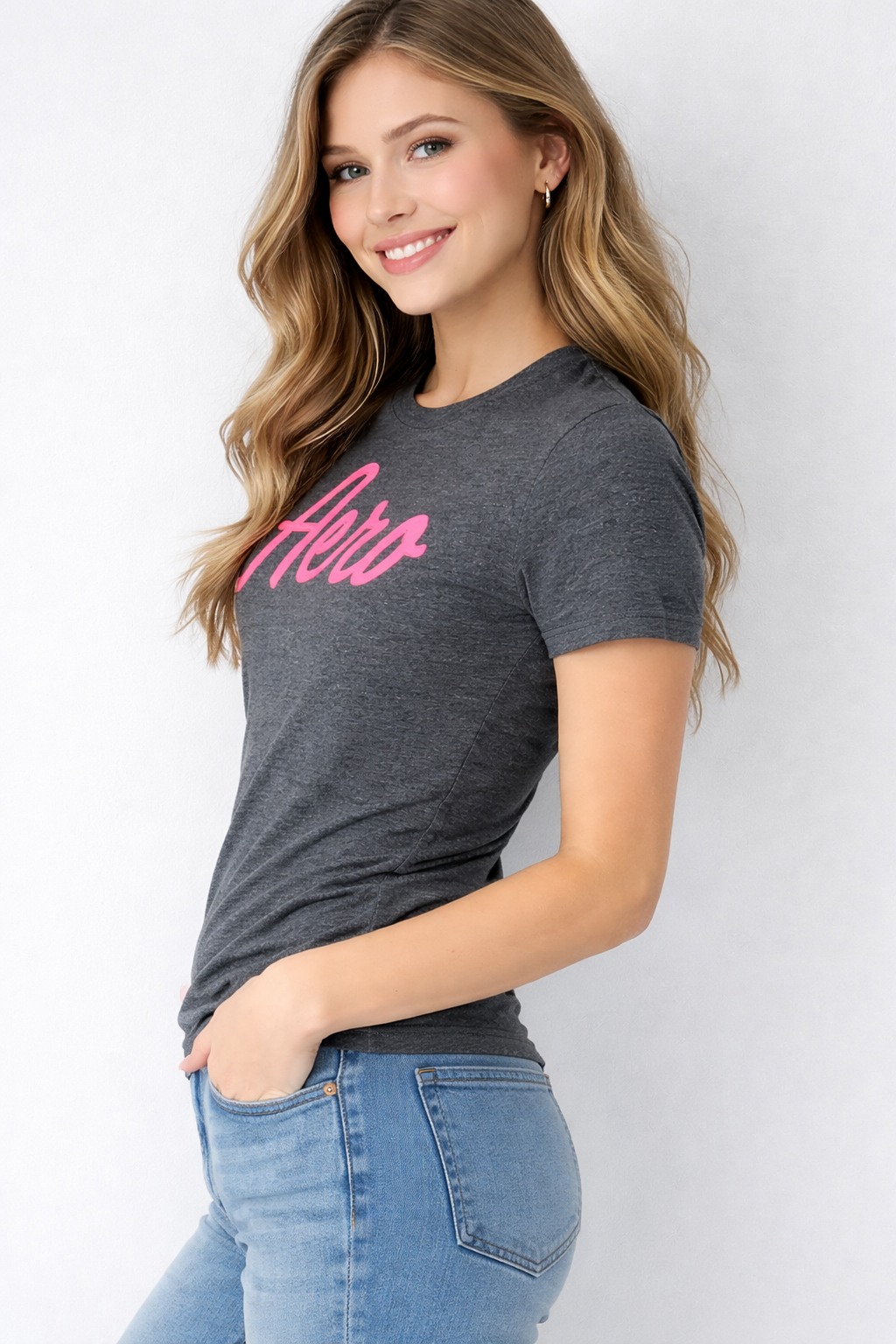 Camiseta Para Mujer Aero Graphic Level 2 Charcoal Heather Grey 4115