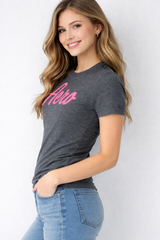 Camiseta Para Mujer Aero Graphic Level 2 Charcoal Heather Grey 4115