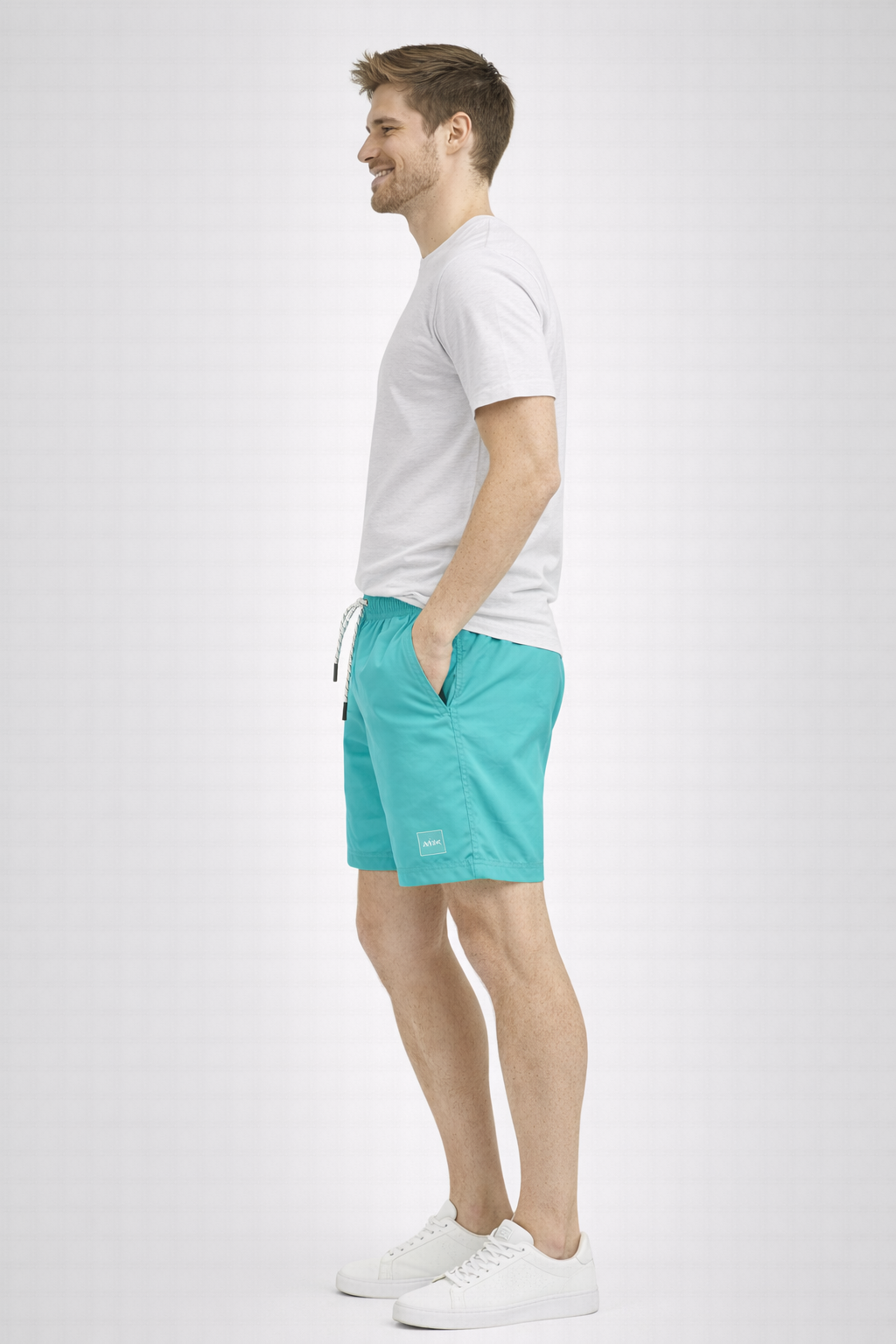 Bermuda Para Hombre Aero Guys Swim Shorts Light Blue 4220