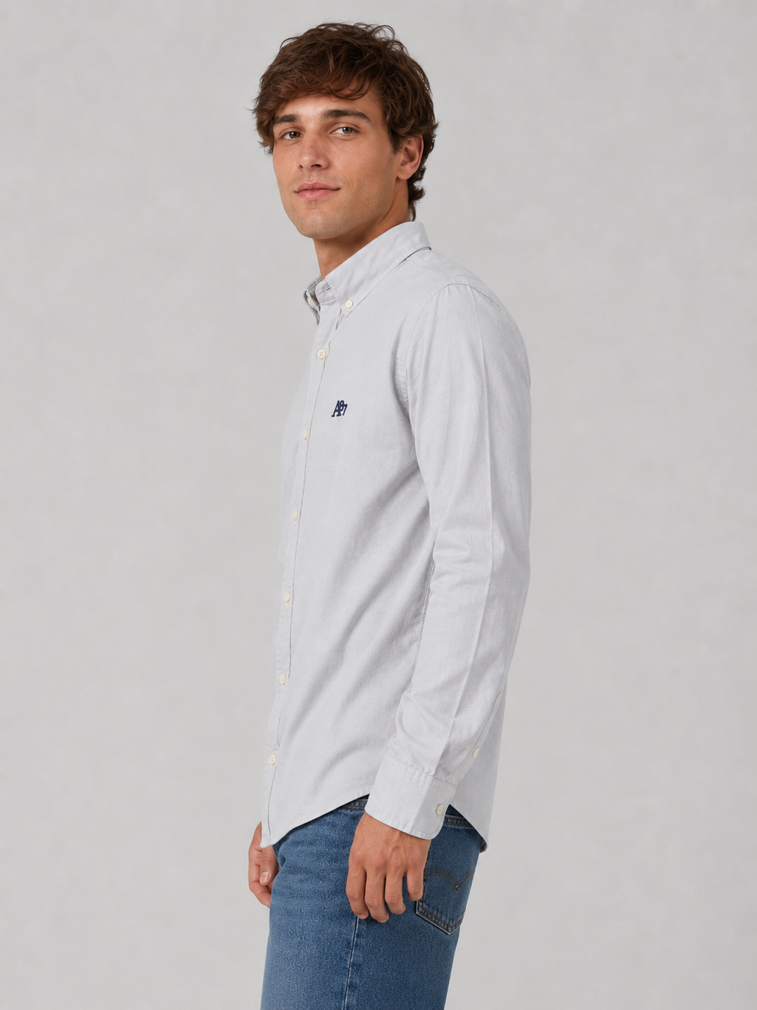 Camisa Para Hombre Aero Guys LS Woven Shirts Bleach 9961