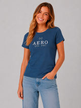 Camiseta Para Mujer Aero Graphic Level 2 Celestial 7053
