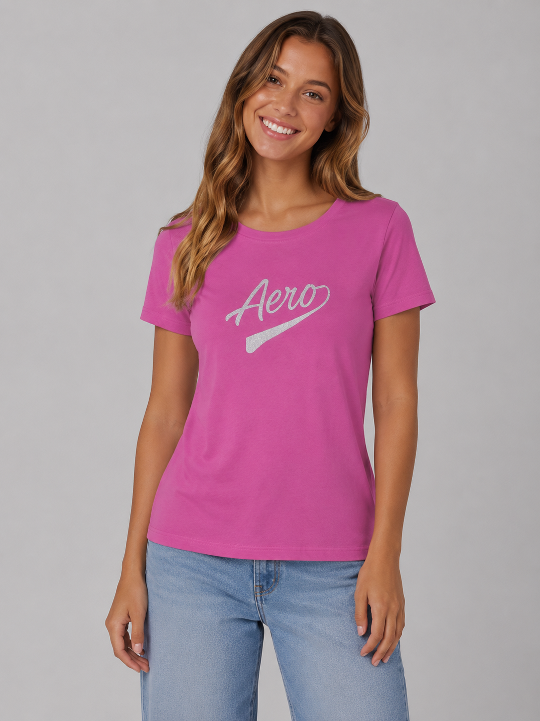 Camiseta Para Mujer Aero Graphic Level 1 Vivid Fucshia 6848