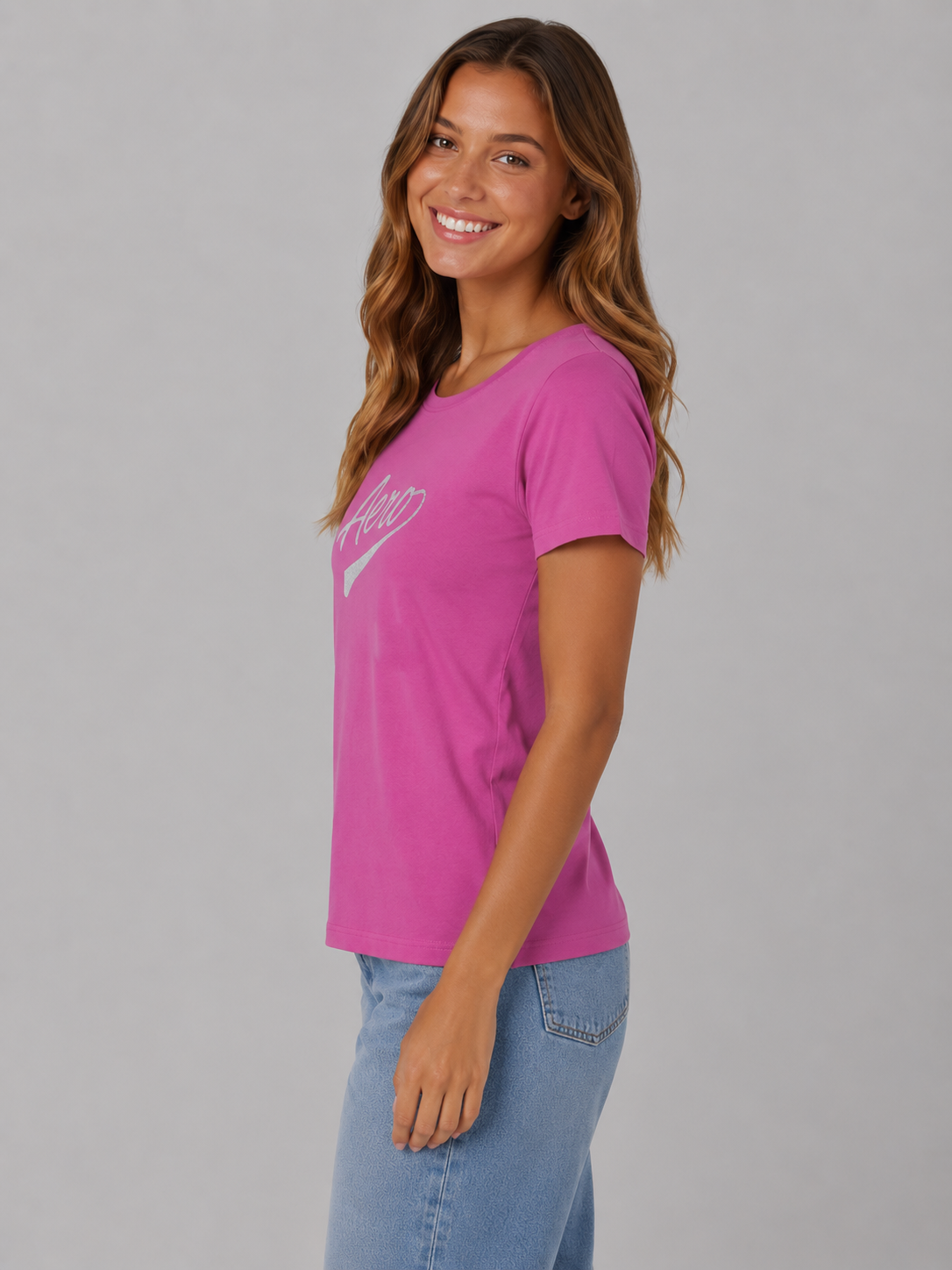Camiseta Para Mujer Aero Graphic Level 1 Vivid Fucshia 6848