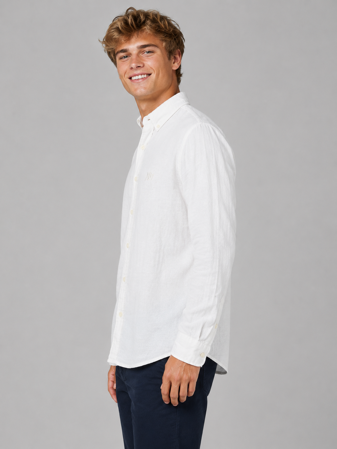 Camisa Para Hombre Aero Guys LS Woven Shirts Bleach 1546
