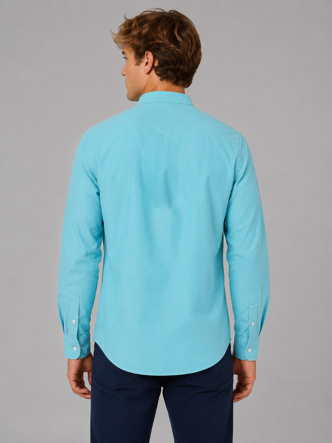 Camisa Para Hombre Aero Guys LS Woven Shirts Light Blue 1224