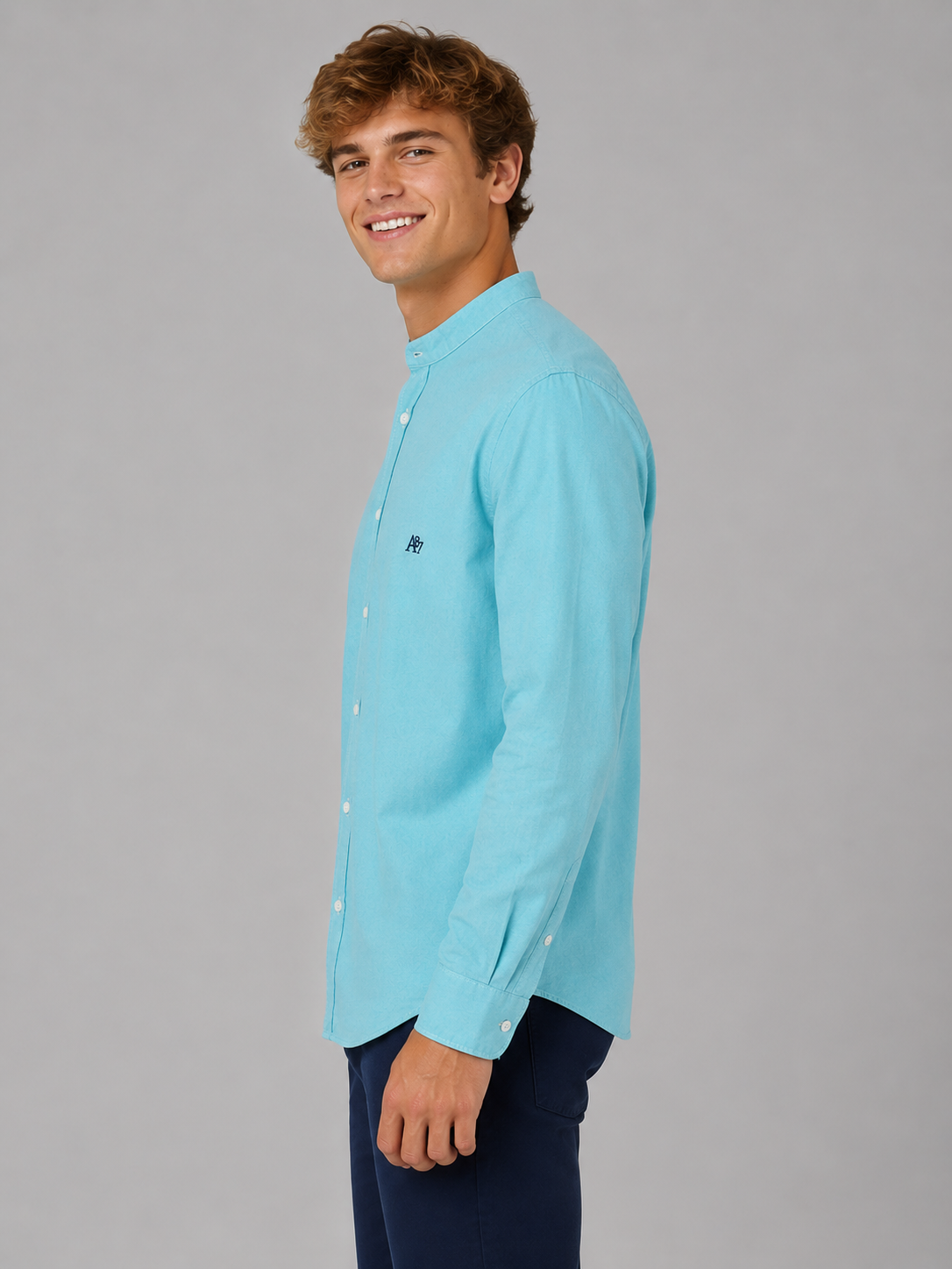 Camisa Para Hombre Aero Guys LS Woven Shirts Celestial Blue 1224