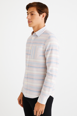 Camisa Para Hombre Aero Guys LS Woven Shirts Egret 1034