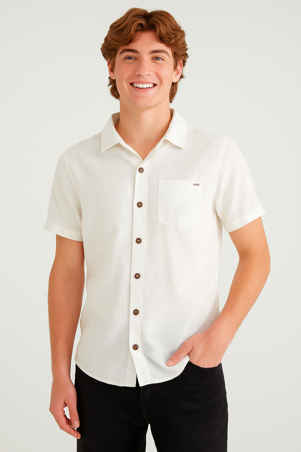Camisa Para Hombre Aero Guys SS Woven Shirts Bleach 8780