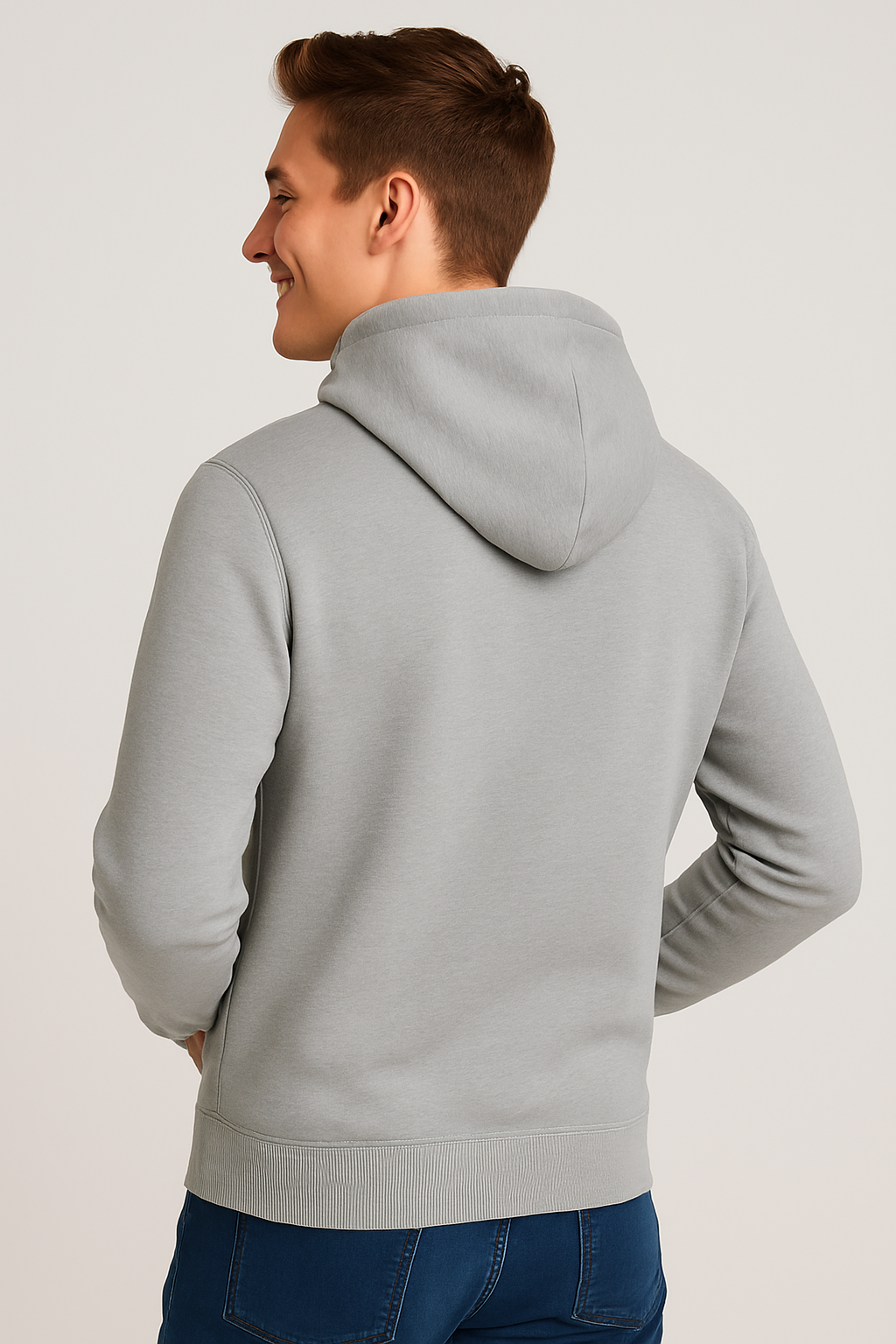 Buzo Para Hombre Aero Guys Full Zip Hoodies Light Heather Grey 5997