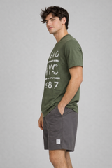 Camiseta Para Hombre Aero Level 1 Graphic Tees Olivine 2244