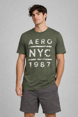 Camiseta Para Hombre Aero Level 1 Graphic Tees Olivine 2244