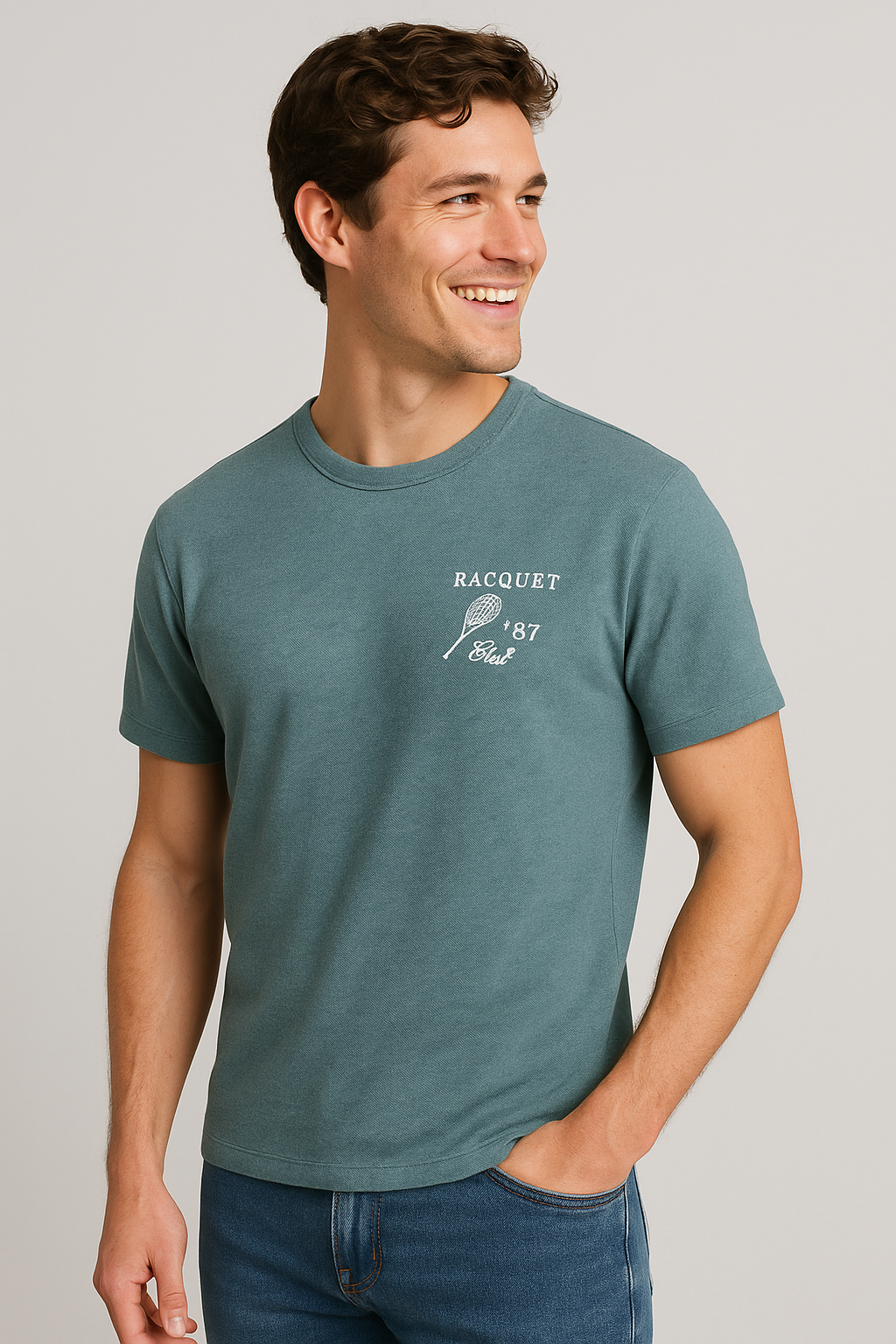 Camiseta Para Hombre Aero BC SS Knits Green 5962